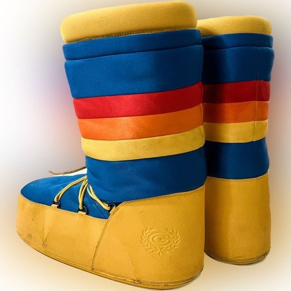 🌈RARE🌈 Adidas Retro Moonboots! Size US Men’s 8.5 / Women’s 10 - Picture 4 of 8